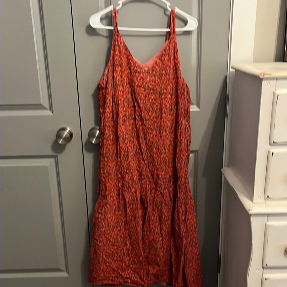 Elegant Red Spaghetti Strap Dress